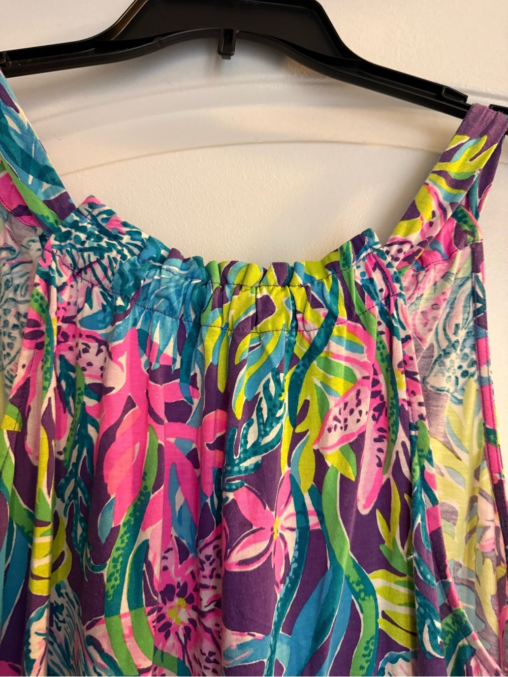 Saira Halter Party All the Tide Dress Floral Tropical Sz L EUC Lilly Pulitzer - Picture 3 of 6